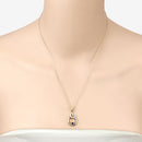 0.19 Carat Genuine Blue Sapphire .925 Sterling Silver Pendant-12