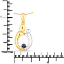 0.19 Carat Genuine Blue Sapphire .925 Sterling Silver Pendant-7