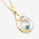 0.17 Carat Genuine Emerald .925 Sterling Silver Pendant-9