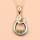 0.17 Carat Genuine Emerald .925 Sterling Silver Pendant-11
