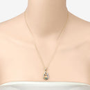 0.17 Carat Genuine Emerald .925 Sterling Silver Pendant-12