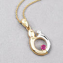 0.20 Carat Genuine Ruby .925 Sterling Silver Pendant-8