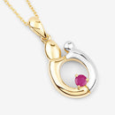 0.20 Carat Genuine Ruby .925 Sterling Silver Pendant-9