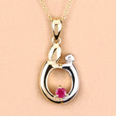 0.20 Carat Genuine Ruby .925 Sterling Silver Pendant-11