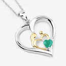 0.45 Carat Genuine Emerald .925 Sterling Silver Pendant-9