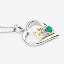 0.45 Carat Genuine Emerald .925 Sterling Silver Pendant-10