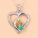 0.45 Carat Genuine Emerald .925 Sterling Silver Pendant-11