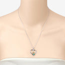 0.45 Carat Genuine Emerald .925 Sterling Silver Pendant-12