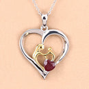 0.50 Carat Genuine Ruby .925 Sterling Silver Pendant-11