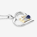 0.50 Carat Genuine Blue Sapphire .925 Sterling Silver Pendant-10