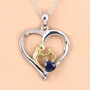 0.50 Carat Genuine Blue Sapphire .925 Sterling Silver Pendant-11