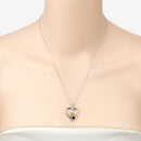 0.50 Carat Genuine Blue Sapphire .925 Sterling Silver Pendant-12