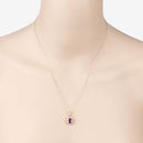 1.60 Carat Genuine Ruby and White Diamond 10K Yellow Gold Pendant-6