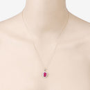 2.51 Carat Genuine Ruby and White Diamond 10K Yellow Gold Pendant-6