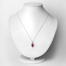 1.52 Carat Genuine Ruby and White Diamond 10K White Gold Pendant-2