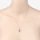 1.52 Carat Genuine Ruby and White Diamond 10K Yellow Gold Pendant-6