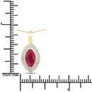 1.52 Carat Genuine Ruby and White Diamond 10K Yellow Gold Pendant-3