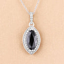2.27 Carat Genuine Blue Sapphire and White Diamond 10K White Gold Pendant-5
