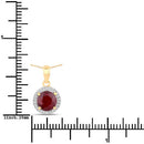 1.49 Carat Genuine Ruby and White Diamond 14K Yellow Gold Pendant-3