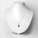 1.61 Carat Genuine Ruby and White Diamond 14K Yellow Gold Pendant-2
