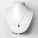 1.98 Carat Genuine Ruby and White Diamond 14K Yellow Gold Pendant-2