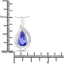2.67 Carat Genuine Tanzanite and White Diamond 14K White Gold Pendant-3