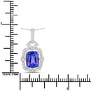 2.46 Carat Genuine Tanzanite and White Diamond 14K White Gold Pendant-3