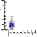 2.51 Carat Genuine Tanzanite and White Diamond 14K White Gold Pendant-3