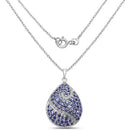 4.72 Carat Genuine Tanzanite .925 Sterling Silver Pendant-4