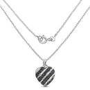 1.55 Carat Genuine Blue Sapphire and White Topaz .925 Sterling Silver Pendant-5
