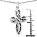 0.49 Carat Genuine Black Diamond .925 Sterling Silver Pendant-6