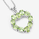 1.70 Carat Genuine Peridot .925 Sterling Silver Pendant-9