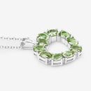 1.70 Carat Genuine Peridot .925 Sterling Silver Pendant-10