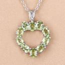 1.70 Carat Genuine Peridot .925 Sterling Silver Pendant-11