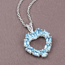 1.90 Carat Genuine Swiss Blue Topaz .925 Sterling Silver Pendant-8