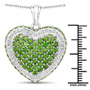 4.62 Carat Genuine Chrome Diopside .925 Sterling Silver Pendant-7