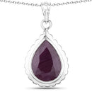 14.10 Carat Genuine Ruby .925 Sterling Silver Pendant-3
