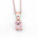 18K Rose Gold Plated 0.70 Carat Genuine Morganite .925 Sterling Silver Pendant-9