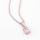 18K Rose Gold Plated 0.70 Carat Genuine Morganite .925 Sterling Silver Pendant-11