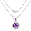 4.09 Carat Genuine Amethyst .925 Sterling Silver Pendant-4