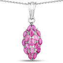 1.66 Carat Genuine Ruby .925 Sterling Silver Pendant-3