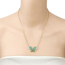 2.80 Carat Genuine Emerald and White Zircon .925 Sterling Silver Pendant-10