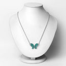 2.80 Carat Genuine Emerald and White Zircon .925 Sterling Silver Pendant-6