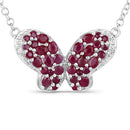 4.15 Carat Genuine Ruby and White Zircon .925 Sterling Silver Pendant-5