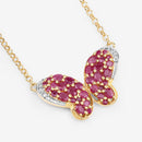 4.15 Carat Genuine Ruby and White Zircon .925 Sterling Silver Pendant-8