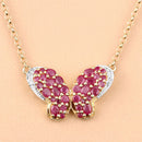 4.15 Carat Genuine Ruby and White Zircon .925 Sterling Silver Pendant-9
