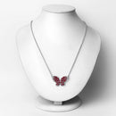 4.15 Carat Genuine Ruby and White Zircon .925 Sterling Silver Pendant-6