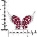 4.15 Carat Genuine Ruby and White Zircon .925 Sterling Silver Pendant-7
