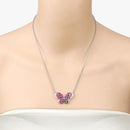 4.15 Carat Genuine Ruby and White Zircon .925 Sterling Silver Pendant-10