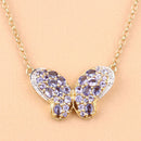 3.31 Carat Genuine Tanzanite and White Zircon .925 Sterling Silver Pendant-9